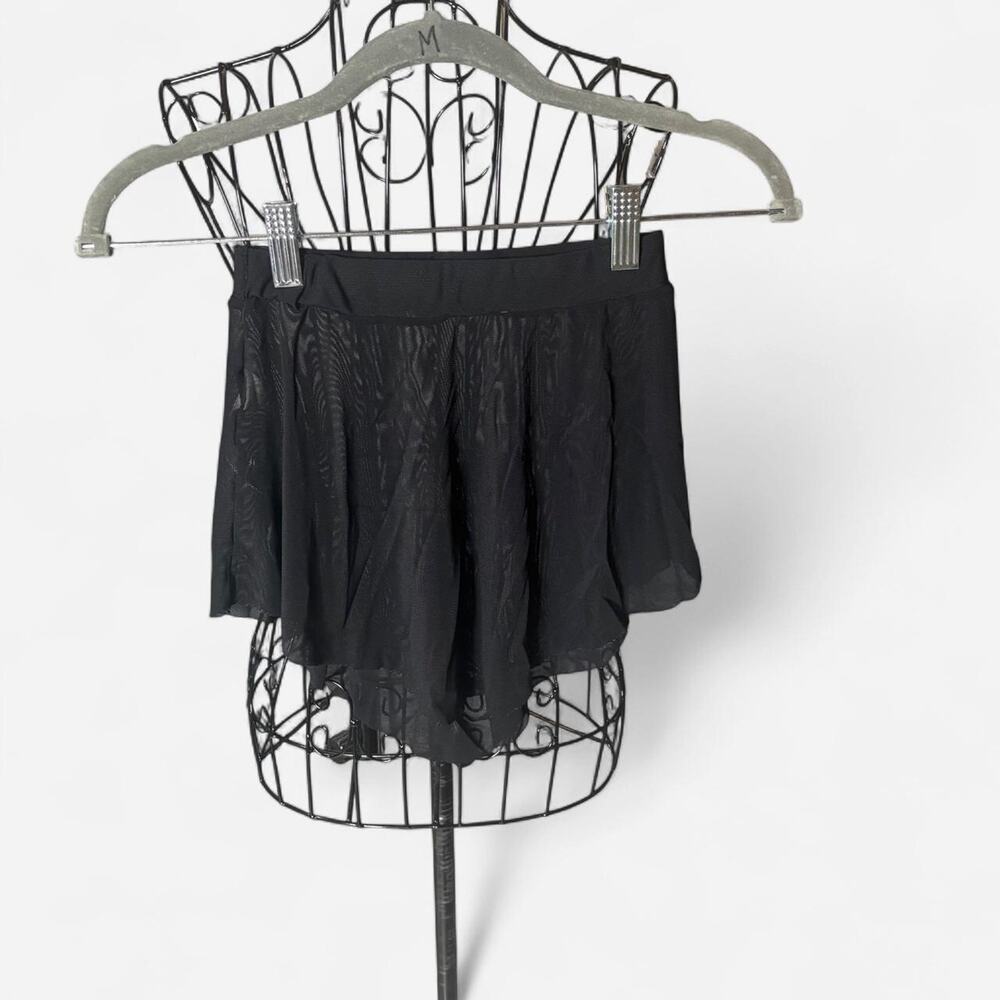Sheer Black Mesh Dance Skirt Flowy Ballet Practice Womens XS Youth 160/M